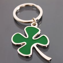 New 60 pcs/lot good luck green four leaves clover Key Ring men women clover Chain Keychain Creative Hot Sell jewelry gift 2024 - buy cheap