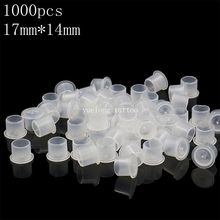1000pcs high quality Plastic Tattoo Ink Cups Caps 17mm Clear self standing Ink Caps Tattoo Pigment Cups Supply Free Shipping 2024 - buy cheap