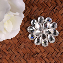Cusack-Apliques de diamantes de imitación de cristal para broche DIY, botones de abrigo, manualidades de costura, oro, plata, Grado A, 5 cm, 1 ud. 2024 - compra barato