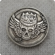 Хобо никеля Coin_Type # 63_1937-S с гравировкой в виде американского бизона из никеля копии монет памятные монеты коллекционные 2024 - купить недорого