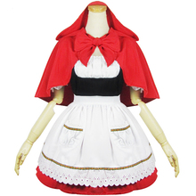 Brdwn womens a criança escura annie pouco vermelho equitação capuz cosplay traje de halloween avental vestido (amice + vestido + avental) 2024 - compre barato