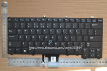 Lapotp teclado retroiluminado americano, novo teclado para dell e7440 e7420 e7240 preto inglês 2024 - compre barato