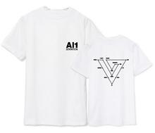 2017 summer style seventeen album al1 all member name printing o neck t shirt  kpop short sleeve t-shirt 2024 - buy cheap