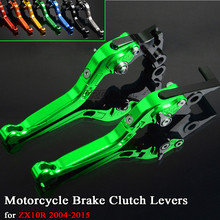 For Kawasaki ZX10R ZX 10R ZX 10 R 2004-2015 CNC Aluminum Motorbike Levers Motorcycle Brake Clutch Levers Foldable Extendable 2024 - buy cheap