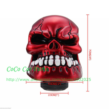 Car Manual Gear Shift Knob Lever Shifter Stick Red Skull Head Racing Gear Knob 2024 - buy cheap