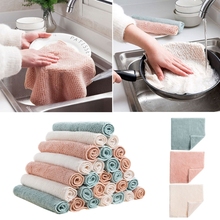 Household Microfiber Dishcloth Square Kitchen Washing Cleaning Towel Dish Cloth Rags Wipe 2024 - buy cheap
