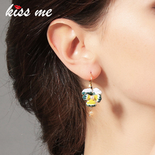 Fashion fashion accessories oil phalaenopsis flower women's sweet earrings Factory Wholesale 2024 - buy cheap