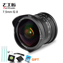 7artisans-lente de ojo de pez f2.8 de 7,5mm, lente fija Manual de 180 APS-C para montura E, montaje de EOS-M Canon, Fuji, montaje FX, gran oferta + regalo 2024 - compra barato