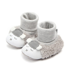Cute Cartoon Sheep Sleeve Boots Winter Warm Baby Boots Infant Toddler Girls Boys Crib Shoes Soft Sole Boots First Walkers Boots 2024 - buy cheap