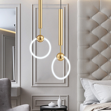 Anel de luz dourado/moderno, luminária branca de alta qualidade, luminária redonda para sala de jantar, restaurante, quarto, sala de estar, escritório