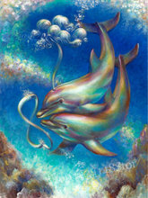 ArtBack-pintura de diamante 5d diy, patrón de dos delfines, Cuadrado completo, 3d, punto de cruz, animal de mar, mosaico, decoración 2024 - compra barato