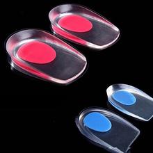 1 Pair Gel Shoes Insoles Cushion Heel Cup Massage Pads Inserts Heel Pain Spur Silicone 2024 - buy cheap