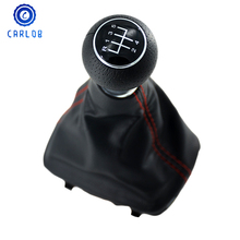 CARLOB 23mm 5 Speed Car Gear Shift Knob For Audi A3 8L 2001 2002 2003 With Leather Boot Gear Stick Shifter Lever Gaiter Cover 2024 - buy cheap
