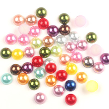 LF 100Pcs Pearl Round 14mm Decoration Crafts Flatback Cabochon Embellishments For Scrapbooking Kawaii Cute Diy Accessories 2024 - buy cheap