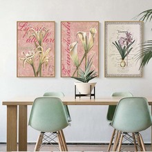 Póster de arte de pared lienzo impreso decoración del hogar pintura cuadro dibujos estilo pintura al óleo sin marco para pared para oficina pintura de flores americanas 2024 - compra barato