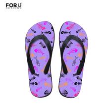 FORUDESIGNS Vivid 3D Fish Print Brand Designer Flip Flops Women 2018 Casual Flats Ladies Slippers Light Women's Flipflops Girls 2024 - buy cheap