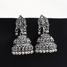 Indian Earrings for Women Oxidized Jhumka Gold Color Big Long Tassel Bells Drop Earrings Afghan Egypt Gypsy Turk Ethnic Jewelry 2024 - buy cheap