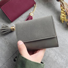 eTya Women Wallet Fashion Pu Wallet for Credit Cards Holder Short Style Tassel Small Clutch Purses Female Purse Coin Bag HOT 2024 - buy cheap