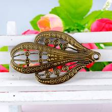 Free shipping 5Pcs Antique Bronze Filigree Connectors Cactus Metal Crafts Decoration DIY Embellishments Findings 61x38mm F0458 2024 - buy cheap