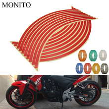 Motorcycle Wheel Sticker 16" 17" 18" Reflective Decals Rim Tape Strip For Honda MSX 125 CB650R CB125R XADV X ADV 750 X11 ST1300 2024 - buy cheap