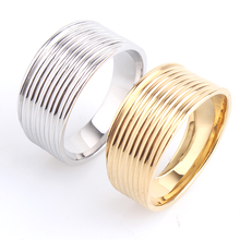 Обручальные кольца из нержавеющей стали 316L для мужчин и женщин, 10 мм, золотого и серебряного цвета 2024 - купить недорого