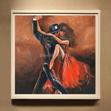 Skills Artist Hand-painted High Quality Abstract Dancer Tango Dancing Oil Painting On Canvas Handmade Tango Dancing Oil Painting 2024 - buy cheap