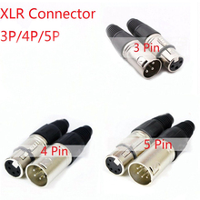 1pc Male & Female 3-Pin 4-Pin 5-Pin XLR Microphone Audio Cable Plug Connectors Cannon Cable Terminals 2024 - buy cheap