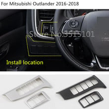 Car Body Detector Cover Front Fog Light Switch Inner Trim Frame Lamp Panel 2pcs For Mitsubishi Outlander 2016 2017 2018 2019 2024 - buy cheap