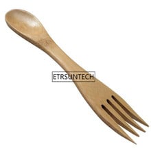 100% Natural Bamboo Spoon Fork All IN One Portable Travel Cutlery Set Wholesale Bamboo Dinnerware 2024 - buy cheap