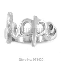 Оптовая продажа, кольцо с надписью Hope, кольцо из нержавеющей стали, ювелирные изделия, классическое женское кольцо для байкера SWR0238B 2024 - купить недорого