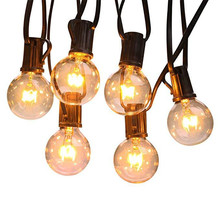 1set 25 light G40 Globe Bulb String Lights with 25 Clear Ball Vintage Bulb Indoor/Outdoor Hanging Umbrella Patio String Lights 2024 - buy cheap