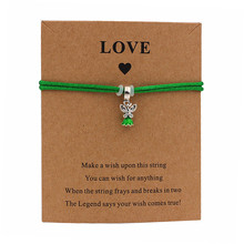 Lovely Handmade Gren angel with wings butterfly Wish string bracelet making jewelry for women best friend gift for kids Princess 2024 - buy cheap