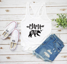 Chaleco con gráfico de oso de mamá para mujer, camisetas sin mangas informales divertidas, Regalo para mamá, regalo de cumpleaños, camisa de la vida de mamá 2024 - compra barato