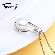 FENASY-collar de perlas naturales de agua dulce para mujer, colgante de plata de ley 925 con perlas, estilo Simple de moda para diario 2024 - compra barato