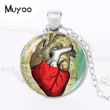 Red Anatomical Human Heart Necklace Punk Gothic Steampunk Pendant Statement Necklace Fashion Jewelry Women Gifts For Doctor HZ1 2024 - buy cheap