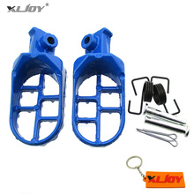 XLJOY Blue Aluminum Foot Pegs Rest Footrest For Yamaha PW50 PW80 PW 50 80 TW200 TTR90 TTR90E Motor Dirt Bike 2024 - buy cheap