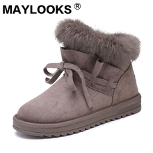 Women's winter warm snow boots velvet autumn and winter cotton shoes short tube women's boots     M-321 2024 - buy cheap