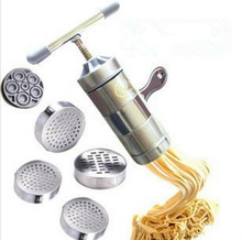 Máquina Manual de Pasta de acero inoxidable para el hogar, Fabricante de fideos a presión de la mano, con 5 modelos, OK 0286, 1 unidad 2024 - compra barato