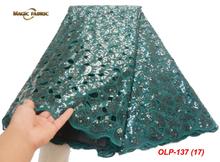 New design African Organza Fabrics Embroidered Double Organza Lace In Switzerland With Full Sequins Lace for Party   OLP-137 2024 - buy cheap
