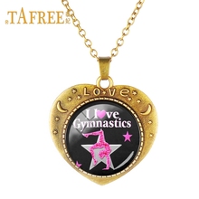 TAFREE New Arrival Best Antique Bronze Plated Necklace Love Gymnast Pendant Necklace Statement Chocker For Women Jewelry ns558 1 2024 - buy cheap