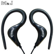 M&J Wholesale 3.5mm sport Earphones Headphone Headset with Mic For iPhone Samsung Xiaomi MP3, High quality Bass For Running 2024 - buy cheap