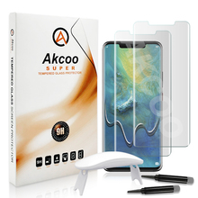 Закаленное стекло Akcoo для P30 Pro, прозрачная защитная пленка на экран с полной проклейкой для Huawei Mate 20 Pro 2024 - купить недорого