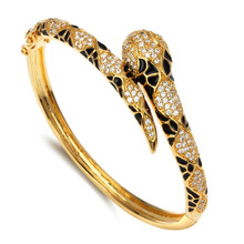 New Trending Product Snake design Fancy jewelry Women High Quality Stylist Fashion Cubic Zirconia Setting CZ Animal Bangles 2024 - buy cheap