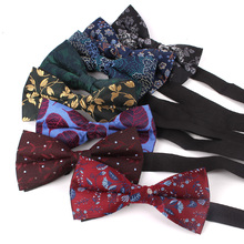 Homem gravata borboleta clássico camisas bowtie para homem de negócios casamento adulto laço floral gravata borboleta ternos cravats jacquard bowties 2024 - compre barato