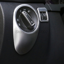 Для Volkswagen VW Tiguan 2012-2015 матовая хромированная интерьерная центральная консоль переключатель фар Накладка аксессуары 2024 - купить недорого