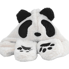 Panda Cartoon Animal Plush Hat Children's Winter Warm Cap Combined Scarf and Glove 2024 - buy cheap