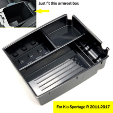 Para Kia Sportage R 2011-2017 caja de almacenamiento de la caja del reposabrazos Central del coche bandeja de accesorios de Interior 2024 - compra barato