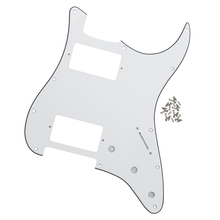 Recambio de placa de rascar para guitarra estándar, 3 capas, HH, 11 agujeros, blanco 2024 - compra barato