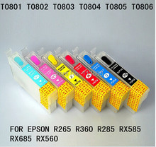 Cartucho de tinta recargable 80 t0801-t0806 para impresora EPSON R265, R360, R285, RX585, RX685, RX560, 6 colores, chip de reinicio automático 2024 - compra barato