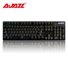Ajazz-Teclado mecánico para jugar, Teclado mecánico para jugar con cable de 104 teclas, interruptores de retroiluminación marrón/negro/azul/rojo, antighosting, renovación de llave 2024 - compra barato
